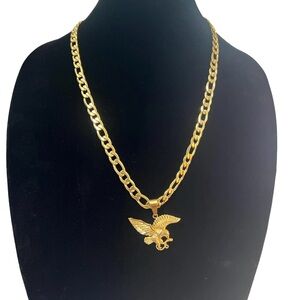 Gold Eagle Pendant Necklace